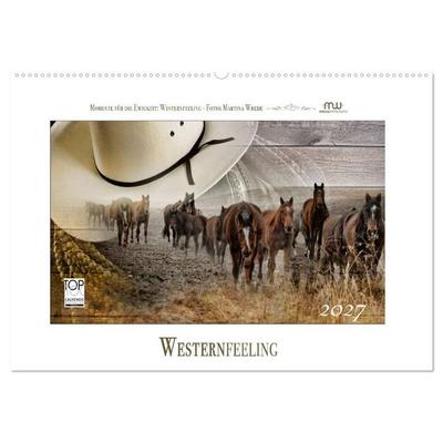 Western-Feeling (Wandkalender 2027 DIN A2 quer), CALVENDO Monatskalender