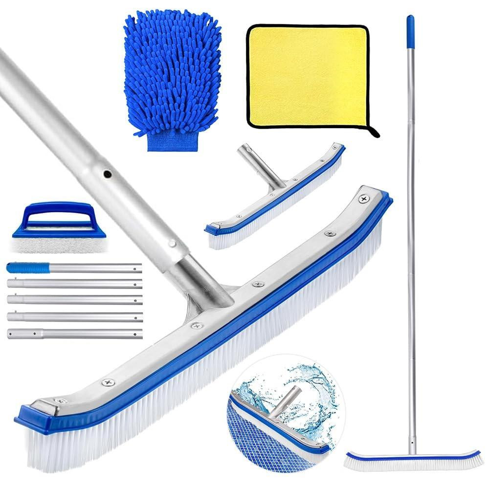 Pool Cleaning Brush met Verstelbare Aluminium Stang