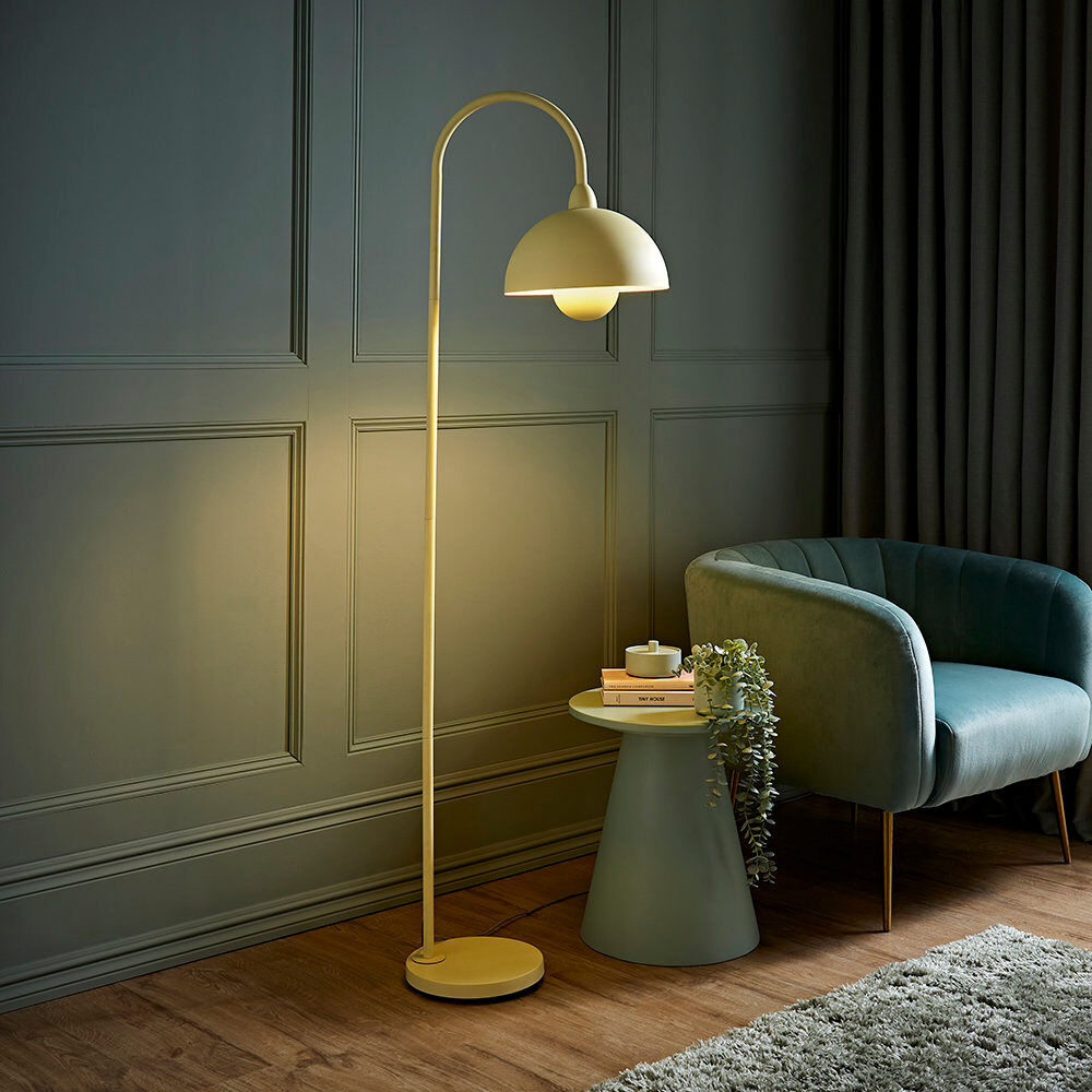17 Stories Stoiko Arched Floor Lamp Yellow 58.5