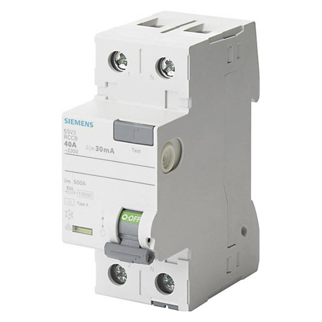 Siemens RCCB Type A 25A 1+N-pole 30mA 230V 2mW (5SV3312-6KK12)