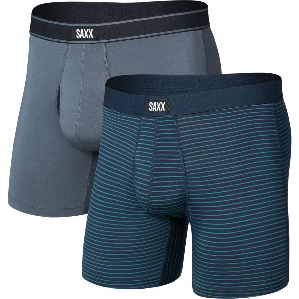 Saxx Dayt Comf Stre BB FLY 2PK serrated stripe/turbulence (SER) L SXPP2A-SER-L