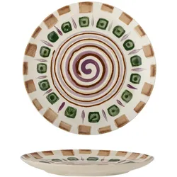 Bloomingville Shama Teller, Steingut, Ø 20,5 cm, grün