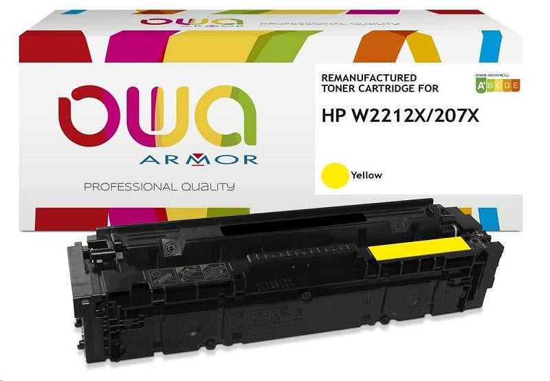 Armor OWA Gele Toner Cartridge Hoge Capaciteit Compatibel met HP 207X