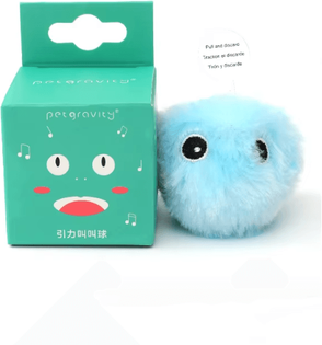 Inspire Curations PurrPlay Interactive Electric Catnip Plush Toy Ball (3PCS Smart Touch Activated Set) g834c Blue