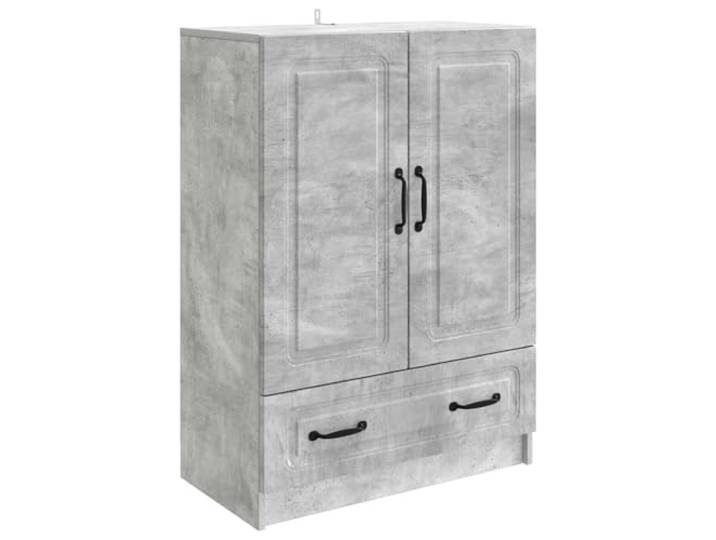 LKJephalotrope Sideboard Betongrau 66x34,5x92 cm Holzwerkstoff Kommode Kompakter Anrichteschrank in Betongrau mit Schublade und Fächern für Wohnzimmer, Flur oder Schlafzimmer. Belastbar bis 60 kg.