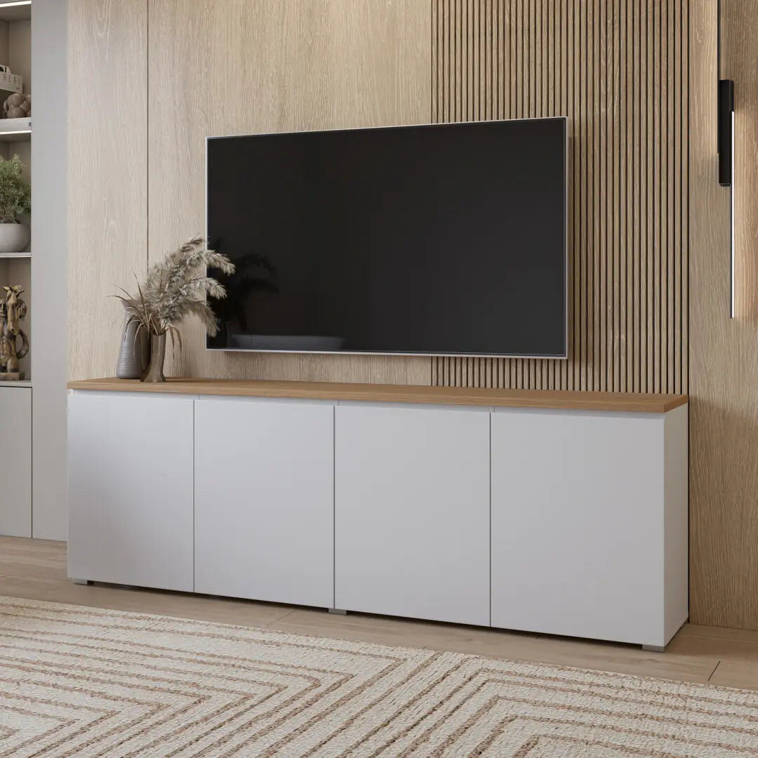 17 Stories Unfinished Display Stand with Fireplace Included White