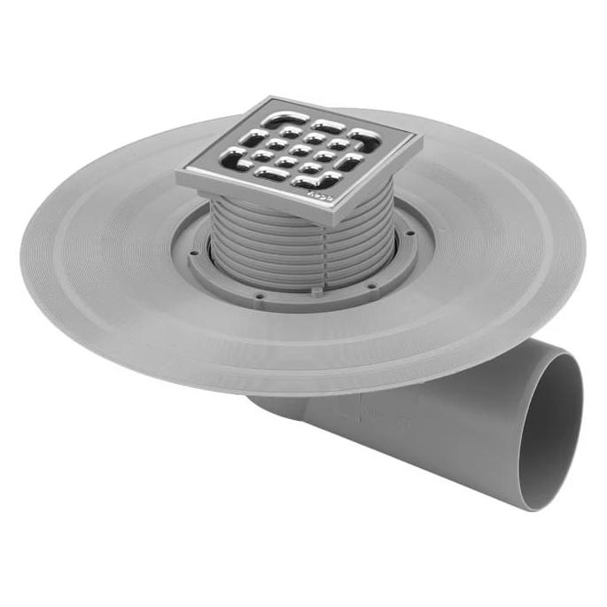 Viega GmbH & Co.KG Advantix Balkon- + Terrassenablauf m Dichtflansch und Schutzstopfen DN50 (557072)