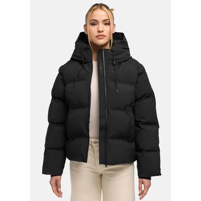 Winterjacke MARIKOO "Paddie", Damen, Gr. S, schwarz, Obermaterial: 100% Polyester, Jacken Winterjacke, Winterjacke mit Kapuze und voluminöser Steppung