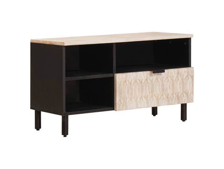 vidaXL TV-Schränk Weiße gewaschene Oberfläche 80 x 33 x 46 cm