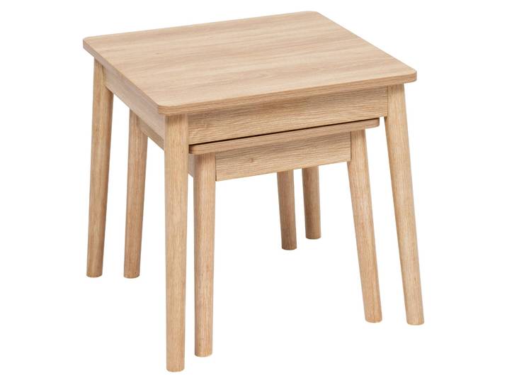 Satz von 2 klapptischen abana aus hellem holz - 5 five simply smart