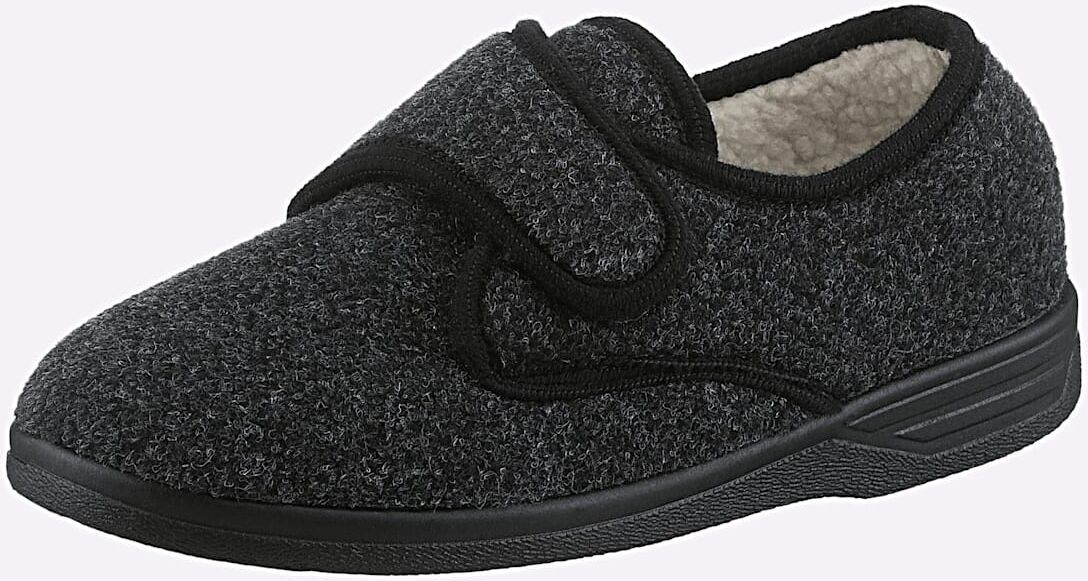 Hausschuh CASUAL LOOKS, Herren, Gr. 42, Textil, grau (graphit), Basic, Schuhe Hausschuh graphit 42, Textil