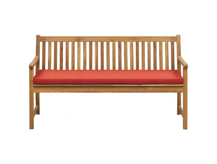 GARTENBANK zertifiziertes Holz hellbraun Auflage terracotta 160 cm Vivara