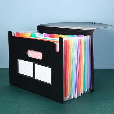 1 Stück Fächermappe mit 13/25 Fächern, Akkordeon-Aktenorganisator, tragbar, erweiterbare Aktenbox aus Kunststoff, Akkordeon-Ordner für Rechnungen/Papier/Dokumente/Quittungen (Format A4/Letter),