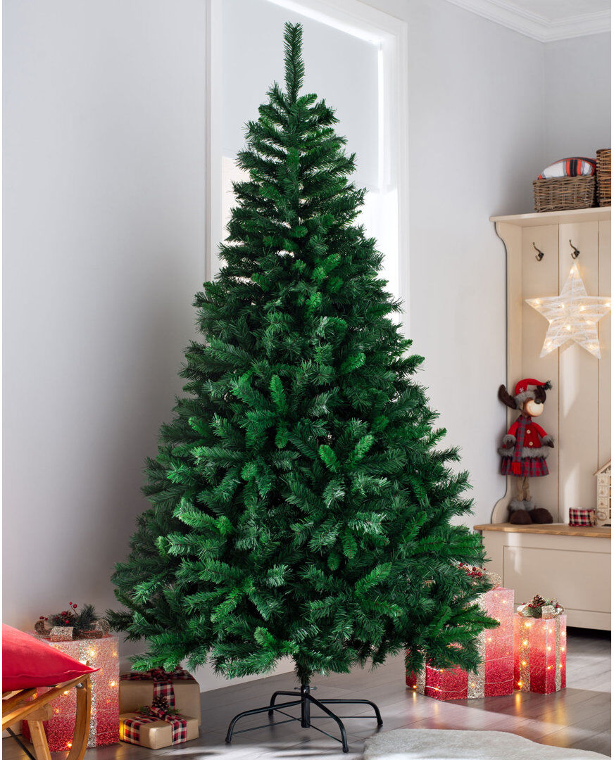 Three Posts Mixed Pine Green Artificial Christmas Tree with Stand Green 7ft.