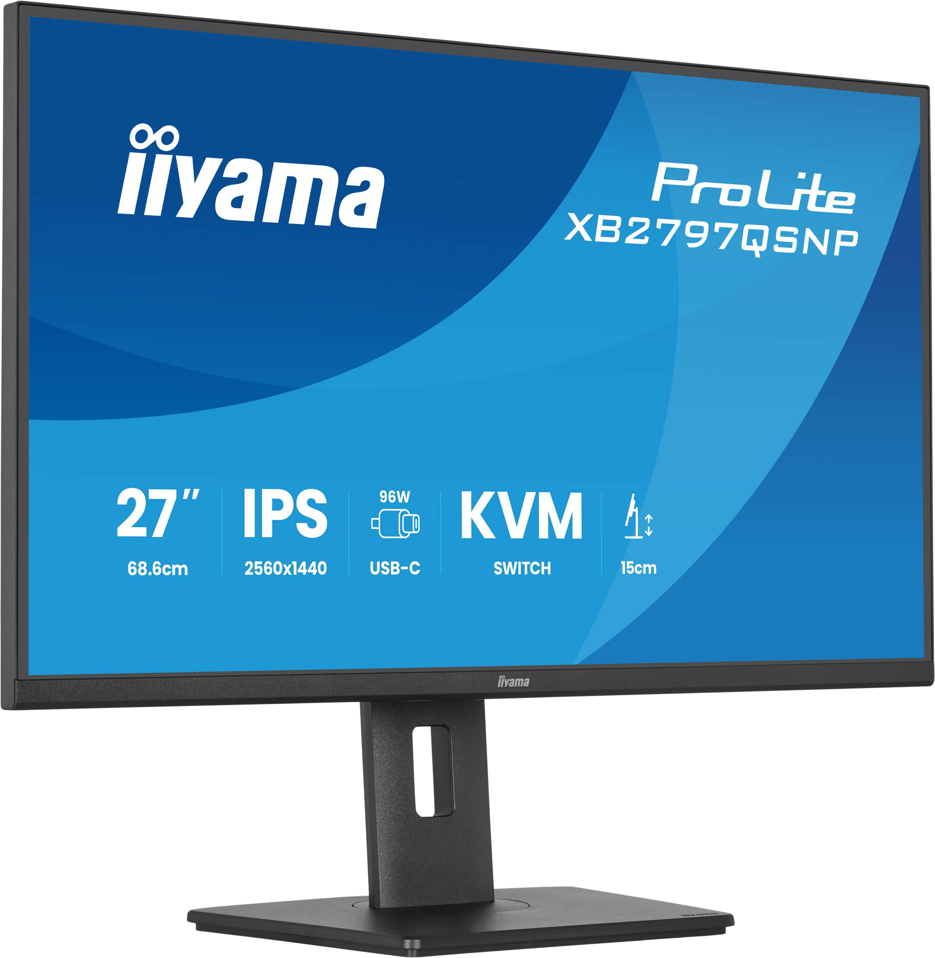 iiyama ProLite XB2797QSNP-B1 68,5cm (27") WQHD IPS 16:9 75 Hz Monitor