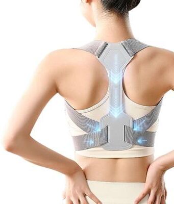 Uplifted Goods Breathable Adjustable Posture Corrector Belt grey l