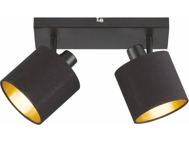 HOFTRONIC - Plafonnier LED Tommy 2 spots inclinable E14 Noir