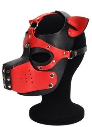 Kinky Puppy Masque Puppy Dog Ixo Noir-Rouge