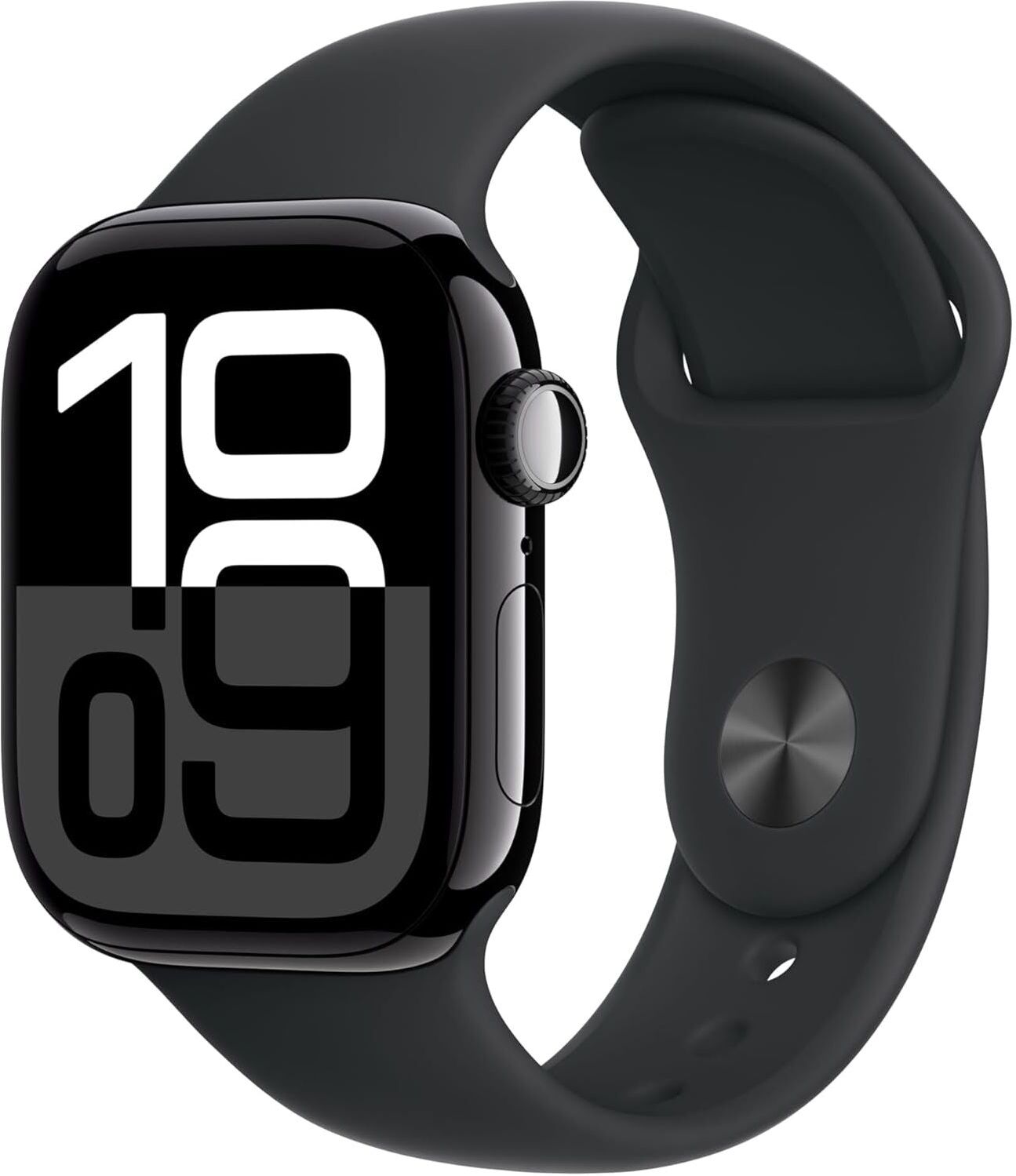 Gadcet Chadwell Heath Apple Watch Series 10 (GPS) 42mm Smartwatch with Jet Black Aluminium Case with Black Sport Band, New