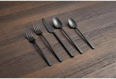 Cambridge Damaris Copper Satin 20-Piece Flatware Set