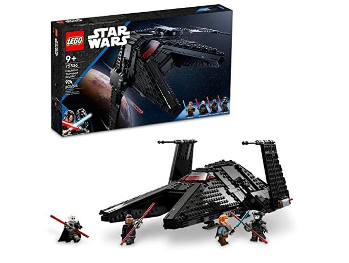 Lego Star Wars Inquisitor Transport Scythe 75336 - baubares Spielzeug Raumschiff, Obi-Wan Kenobi Set, Ben Kenobi Minifigur mit blauen und doppelklingigen roten Lichtschwertern