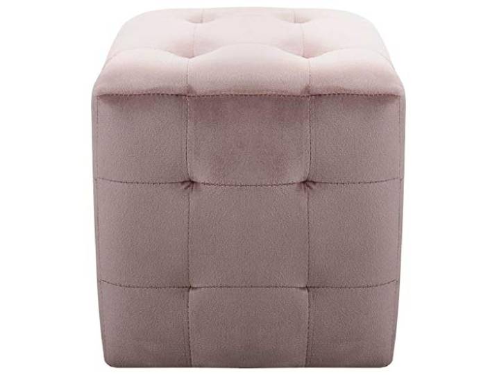 KTHLBRH Nachttische 2 Stück Rosa 30 x 30 x 30 cm Samt Stoff Sitz- oder Fußhocker, Holzrahmen, dekorative Einfassungen, leicht zu reinigen