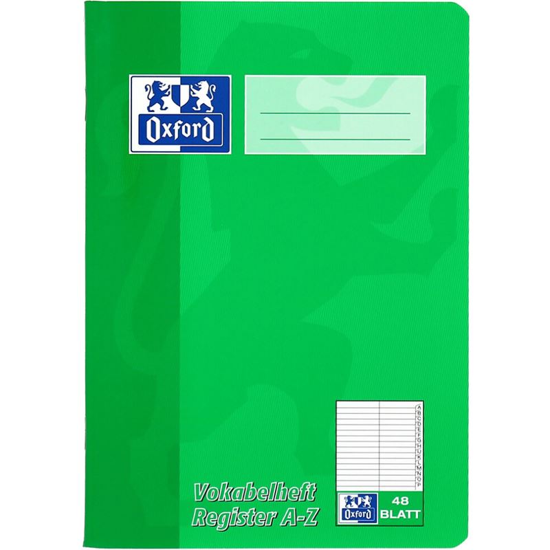 OXFORD Vokabelheft Lineatur 53 liniert DIN A5 ohne Rand, 48 Blatt