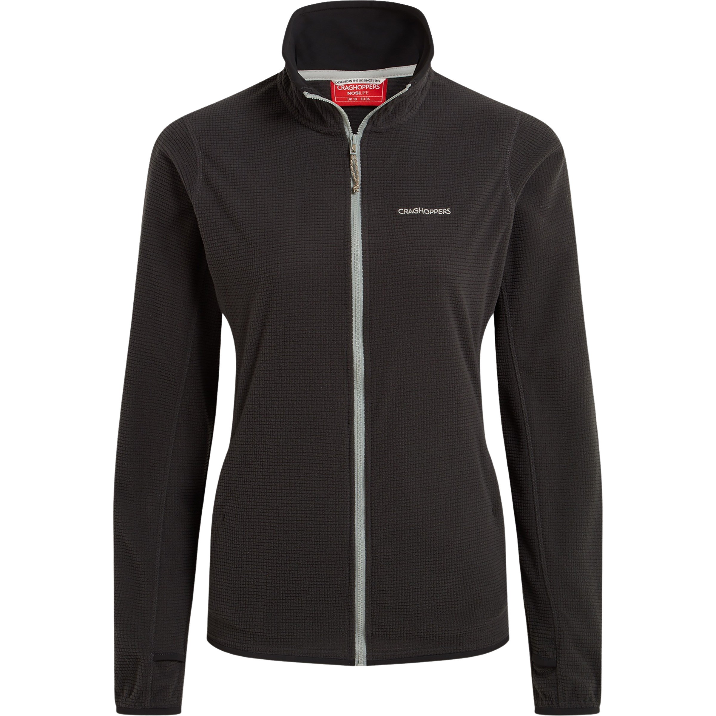 Craghoppers Nosilife Anya Damen Fleecejacke grau Größe XS Trekking Klein verpackbar