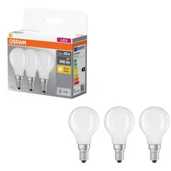 3er Pack OSRAM E14 LED Base Classic P 60 matt 5,9W wie 60W warmweißes Licht