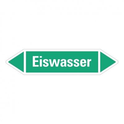 Aufkleber I RKZ-Etikett Eiswasser, grün/weiß, ab Ø 90mm, 440x100mm, 2/Bogen