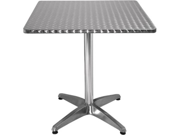 Table bistro carrée - BOLERO - 700 mm - Acier inoxydable - Résistant aux intempéries - Faible entretien
