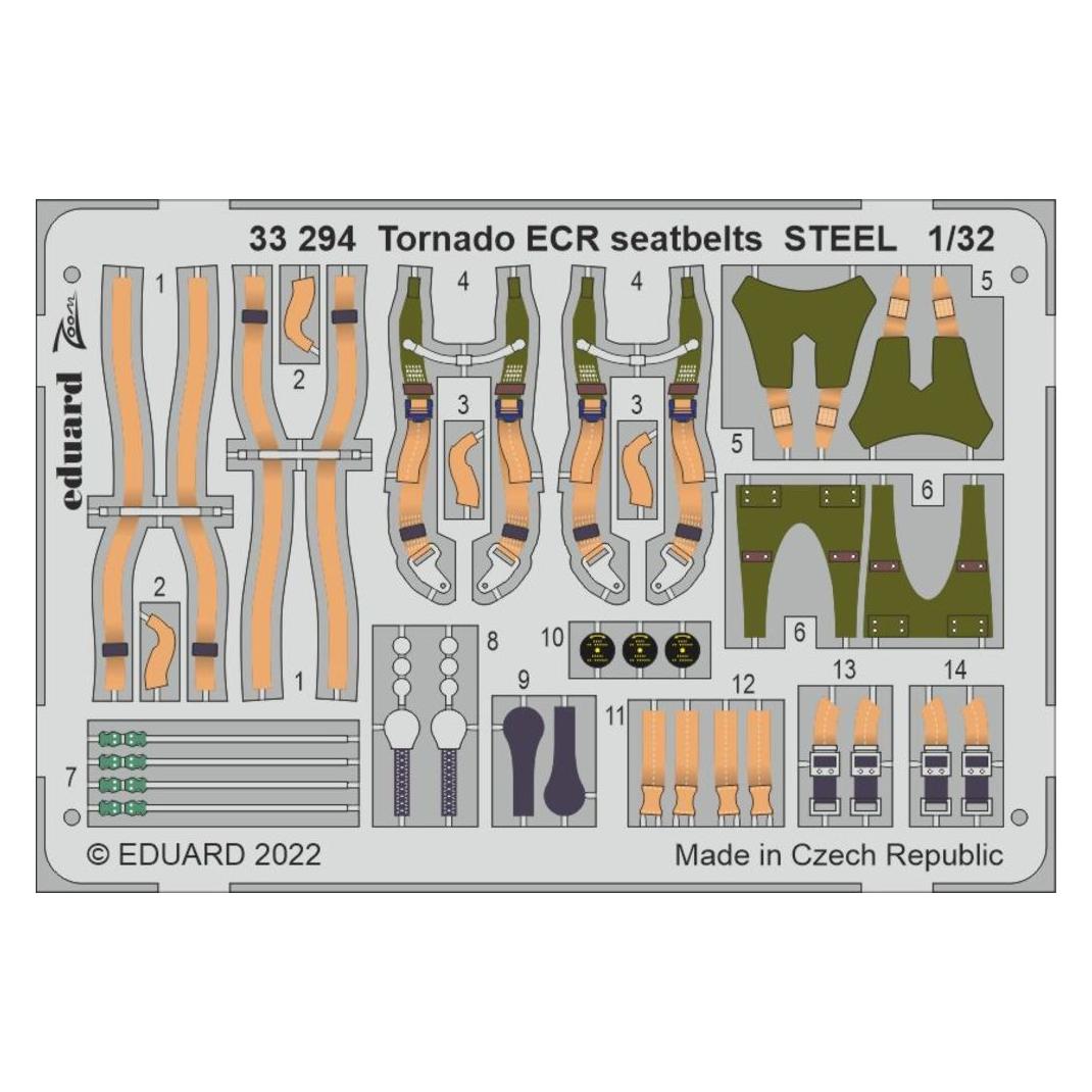 Eduard Tornado ECR seatbelts STEEL for ITALERI (33294)