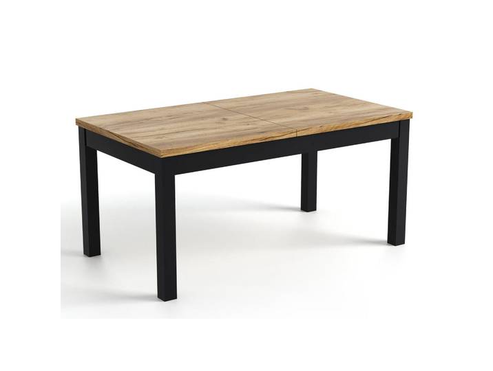 Sepro Meble Tisch Schwarz Craft Złoty Ausziehbar 90/130 cm, Eichefarben, 90x76x130 cm, Esszimmer, Esstische
