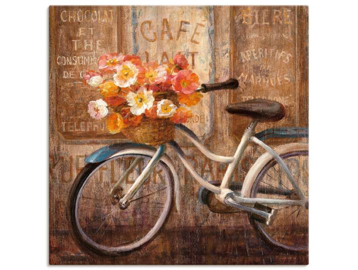 Leinwandbild ARTLAND Triff mich im Cafe II , beige (farbe bild(er): naturfarben), B:30cm H:30cm, Bilder, Leinwandbild, auf Holzrahmen gespannt