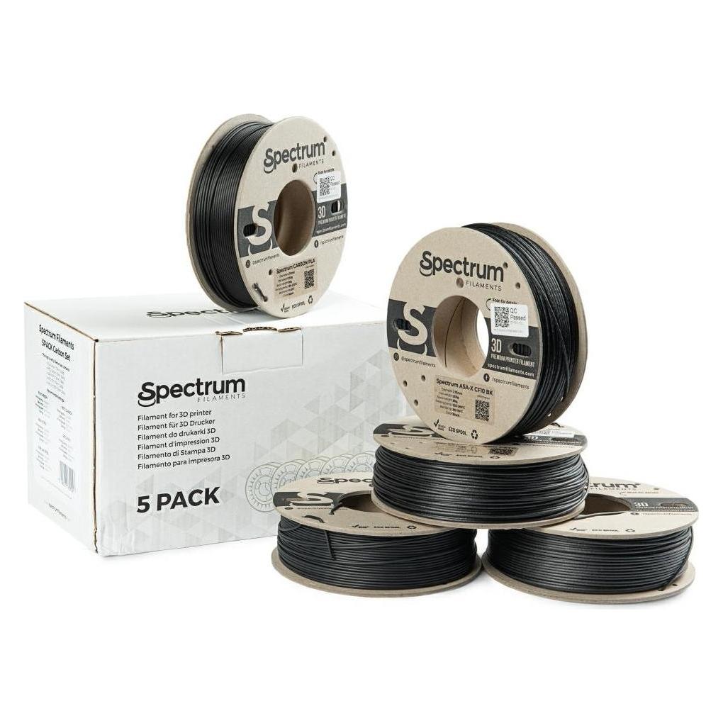 Spectrum Filament Carbon Specials 5 Pack 1.75mm (ASA, PCTG, PLA, 1250 g, 1.75 mm) (40057550)