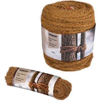 Pflanzschnur WINDHAGER "Kokos-Baumanbinder, Garn aus 100% Kokosfaser", braun (natur), L:1.500cm, Seile, Kokosseil zur Stabilisierung von Bäumen und Pflanzen, Baum-Kordel 15 m