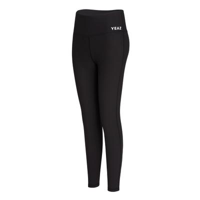 Leggings YEAZ "Leggings VIBRANT", Damen, Gr. L, US, schwarz, Obermaterial: 87% Nylon NY. 13% Elasthan EL., Hosen Leggings
