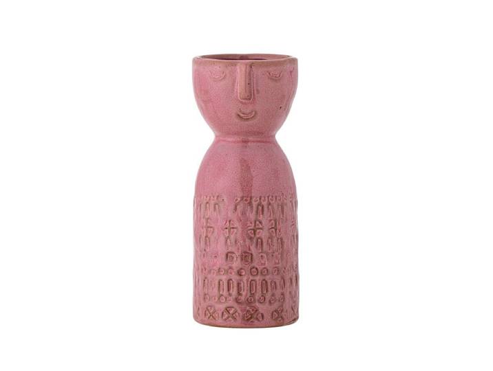 Vase Yara - Pink, aus Steingut - Pink - Luxusbetten24