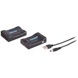 SCART-HDMI Konverter, SCART auf HDMI-A, Auflösung 1080p/720p, unidirektional, 3 W