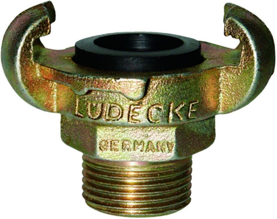 Lüdecke Klauen-Gewindekupplung DIN 3489, Temperguss, AG 1/2", SW27 (KAG 12)
