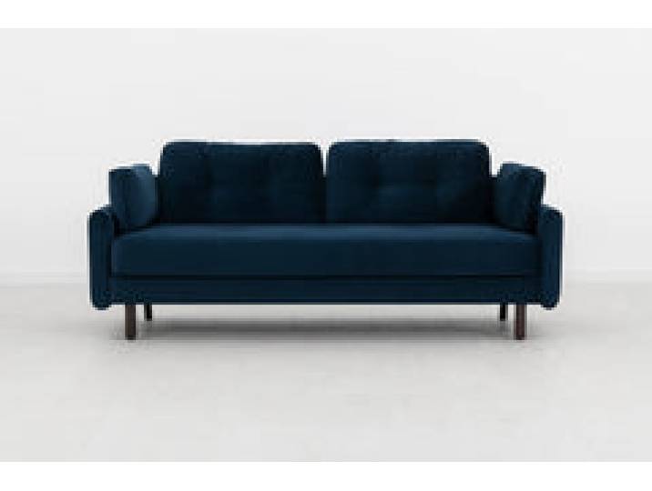 Model 04 Dreisitzer-Schlafsofa, Indigoblau