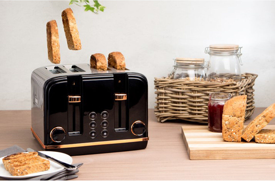 HADEN Salcombe 4 Slice Toaster Black 4 - Slice