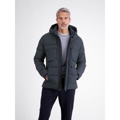 Outdoorjacke LERROS "Aufwändige Funktionsjacke, wärmend und wasserabweisend", Herren, Gr. 3XL, schwarz (blau night), 100% Polyester, Jacken Outdoorjacke