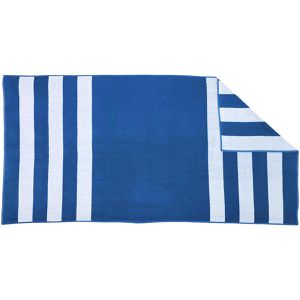 Zollner Strandtuch Strandlaken Tulum, 100 x 200 cm, aus 100% Baumwolle, marine