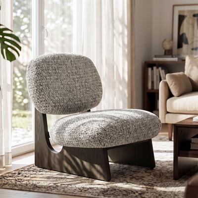 Furniture of America Premier Reid Modern 29-inch Premium Tweed Upholstered Low Lounge Profile Accent Chair