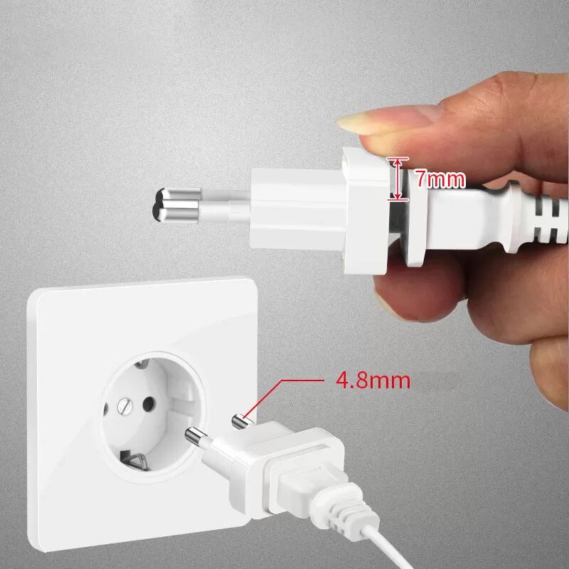 INF Adaptateur de Voyage Européen Standard Blanc 4.0mm