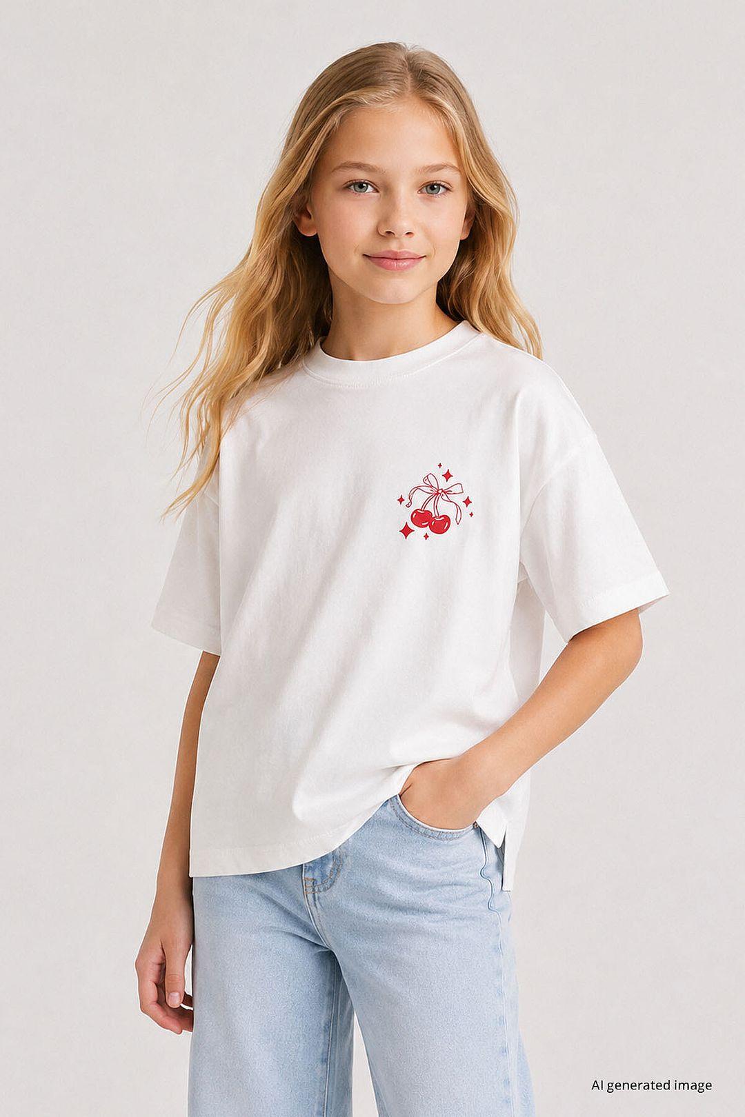 Jugend Baumwolle Elasthan T-Shirt
