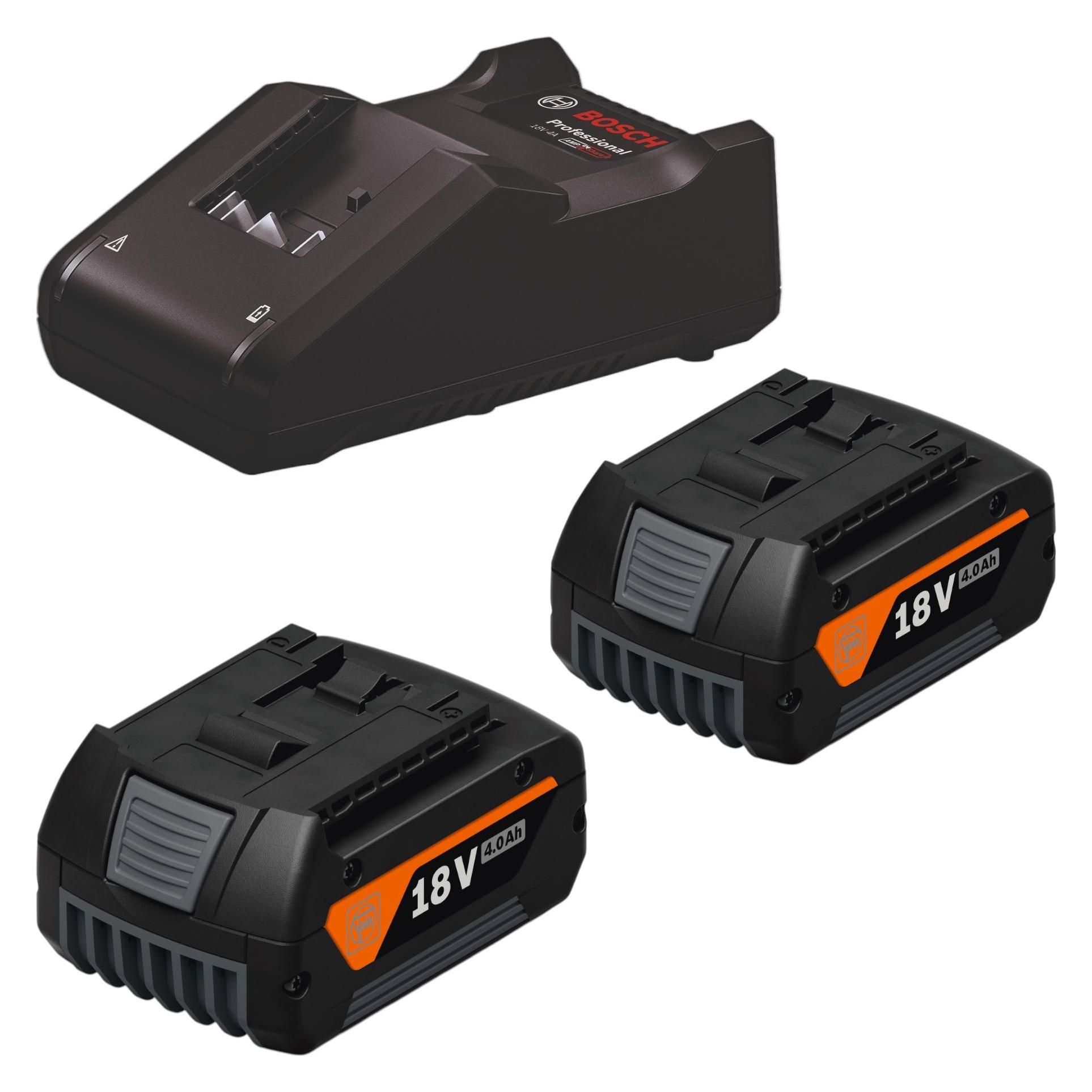 Fein Starter Set 2x GBA 18 V 4.0 Ah AS Akkupack + GAL 18V-40 AMPShare Ladegerät (18 V) (92604345020)