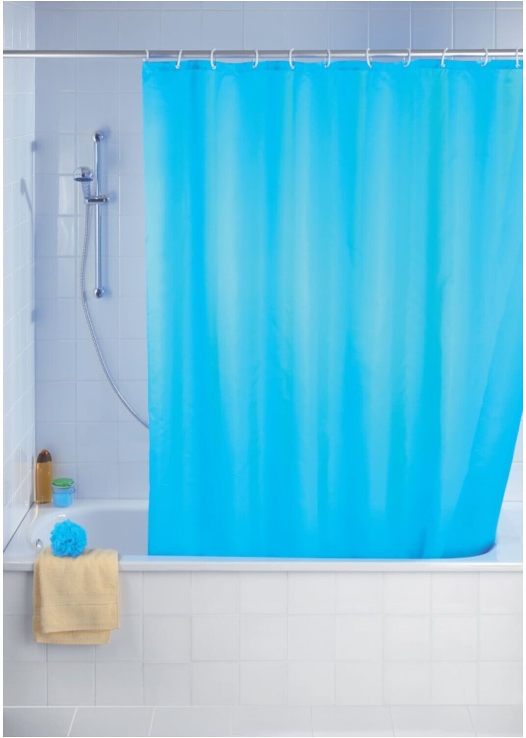 WENKO Duschvorhang 180x200, light blue antis. (20042100)