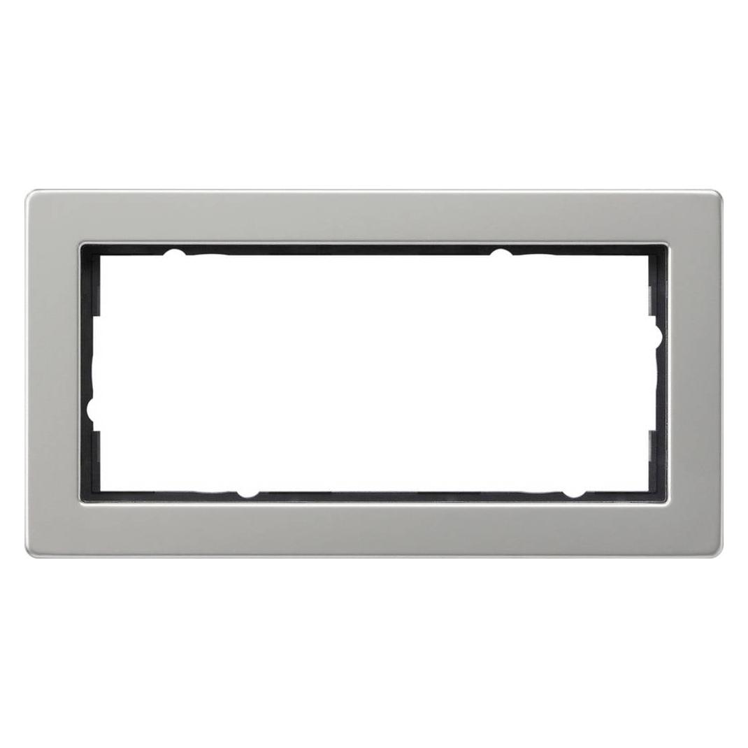 Gira Abdeckrahmen 2f o.M. E2 Edelstahl 100233 (100233)